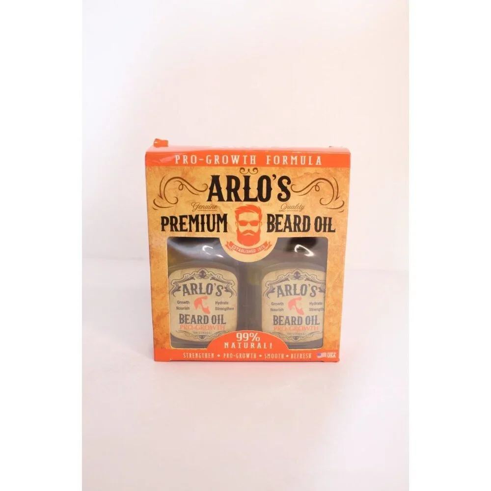 Arlo's‎ Premium Beard Oil Pro-Growth Hydration Growth Contains 2 2.5 fl oz NEW